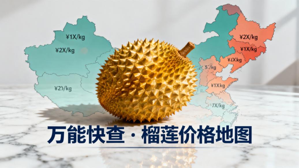 榴莲价格暴跌至1字头！全国最新价格地图出炉，看看你城市买贵了吗？