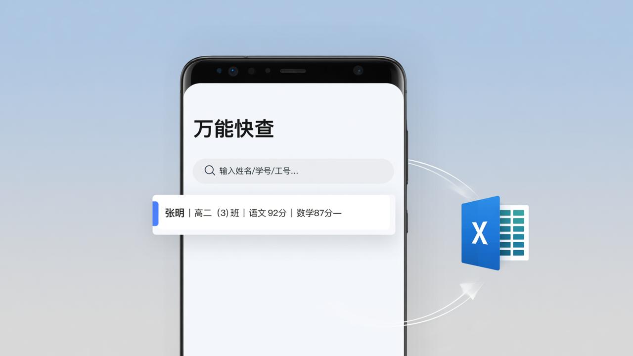 怎么把Excel转查询：万能快查，手机随时查数据