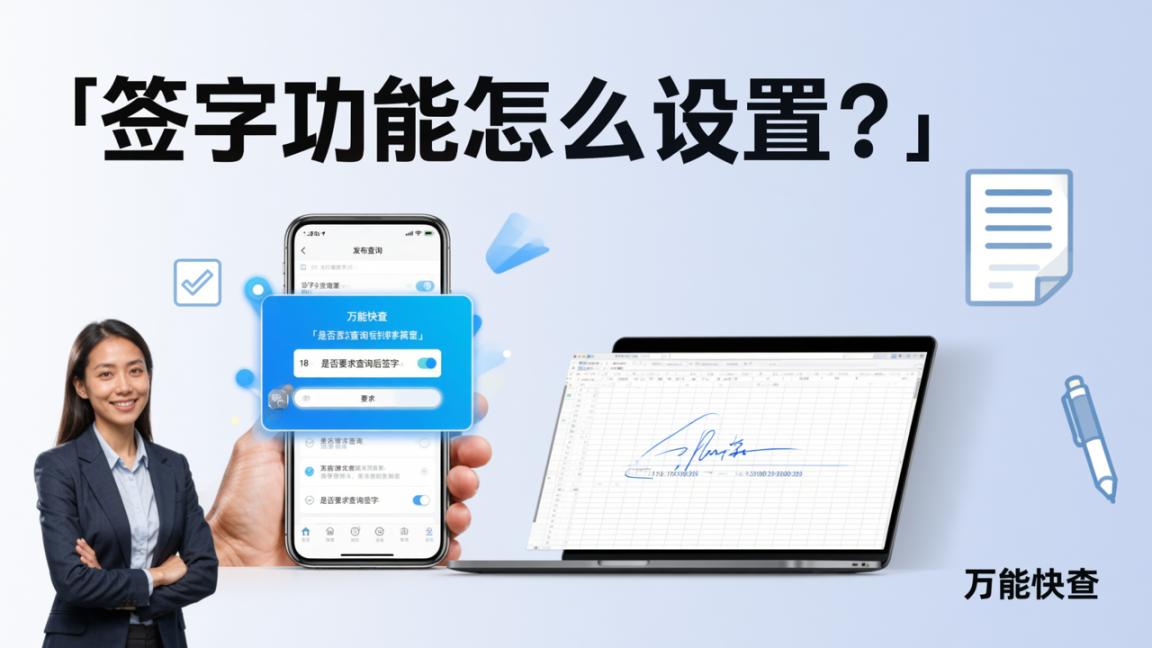 签字功能怎么设置？「万能快查」查询完签字确认，导出Excel留证据