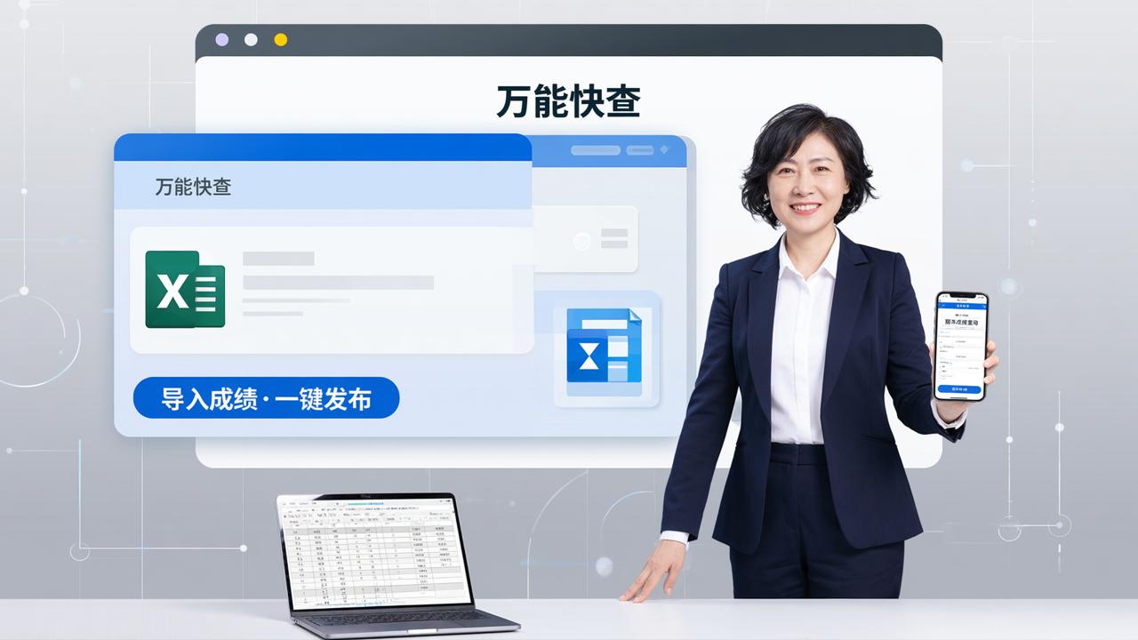 期末成绩查询系统哪个好用？万能快查Excel导入一键发布到手机