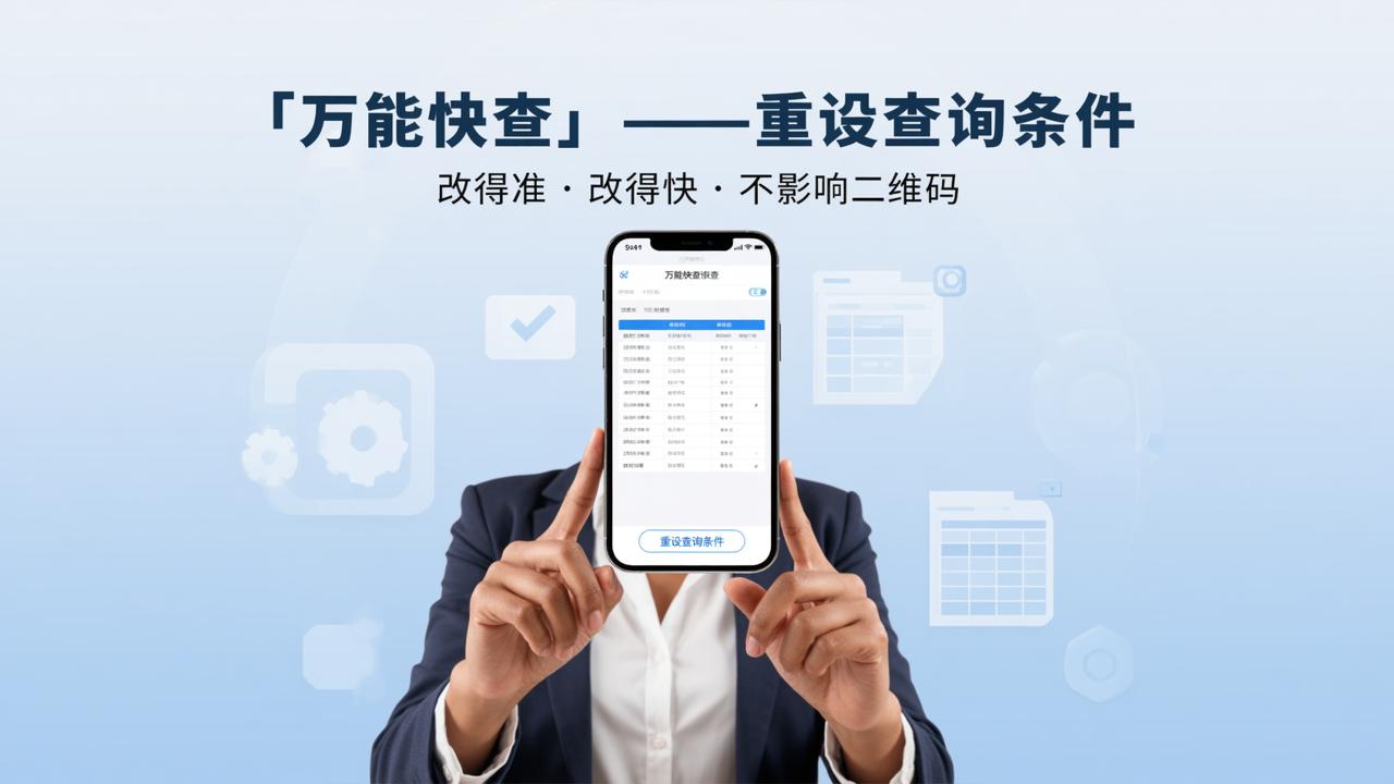 查询条件设置错了怎么办？「万能快查」重设查询条件，灵活修改查询方式