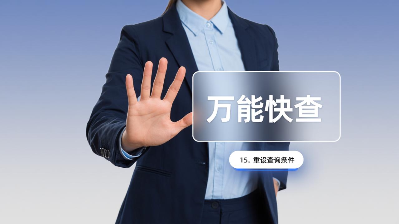 查询条件怎么重新设置？「万能快查」重设查询条件功能，灵活调整查询入口