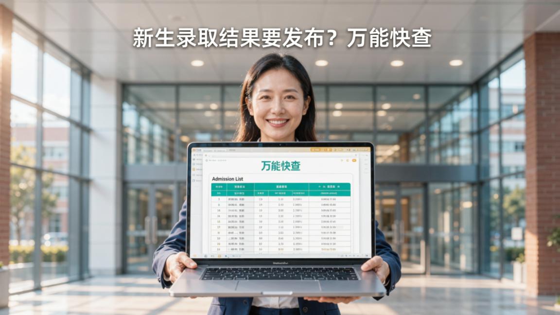 新生录取结果要发布？万能快查，Excel导入一键生成扫码即查