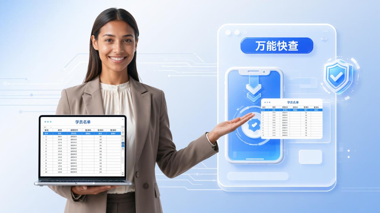 培训机构放榜，1000名学员的录取结果一次发完：万能快查，Excel导入生成查询码，自己扫码查不用挨个通知