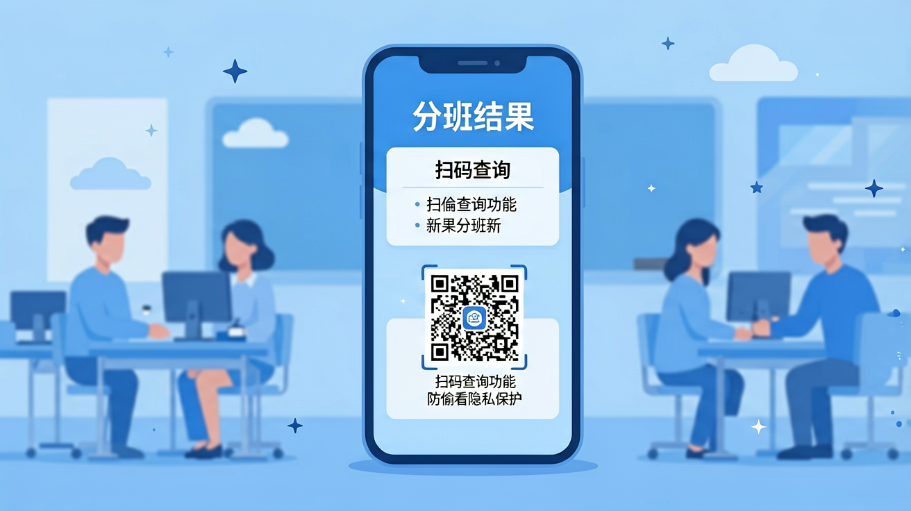 新生分班不用一个个发消息了，万能快查发布结果扫码即查防偷看